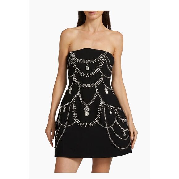 SIMKHAI Arta Embellished Strapless Minidress Size 6 - Picture 1 of 16